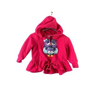 Cuddle Bear Girls Infant Baby Size 12 Months Zip Up Hoodie Jacket Sweatshirt pin